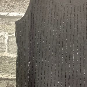 Chico's Tops - Black Label by Chico's Black Beaded Tank Sz 00 Chico's Tops - Black Label by Chico's Black Beaded Tank Sz 00